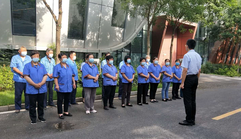 濟南連心物業風景線——班前會
